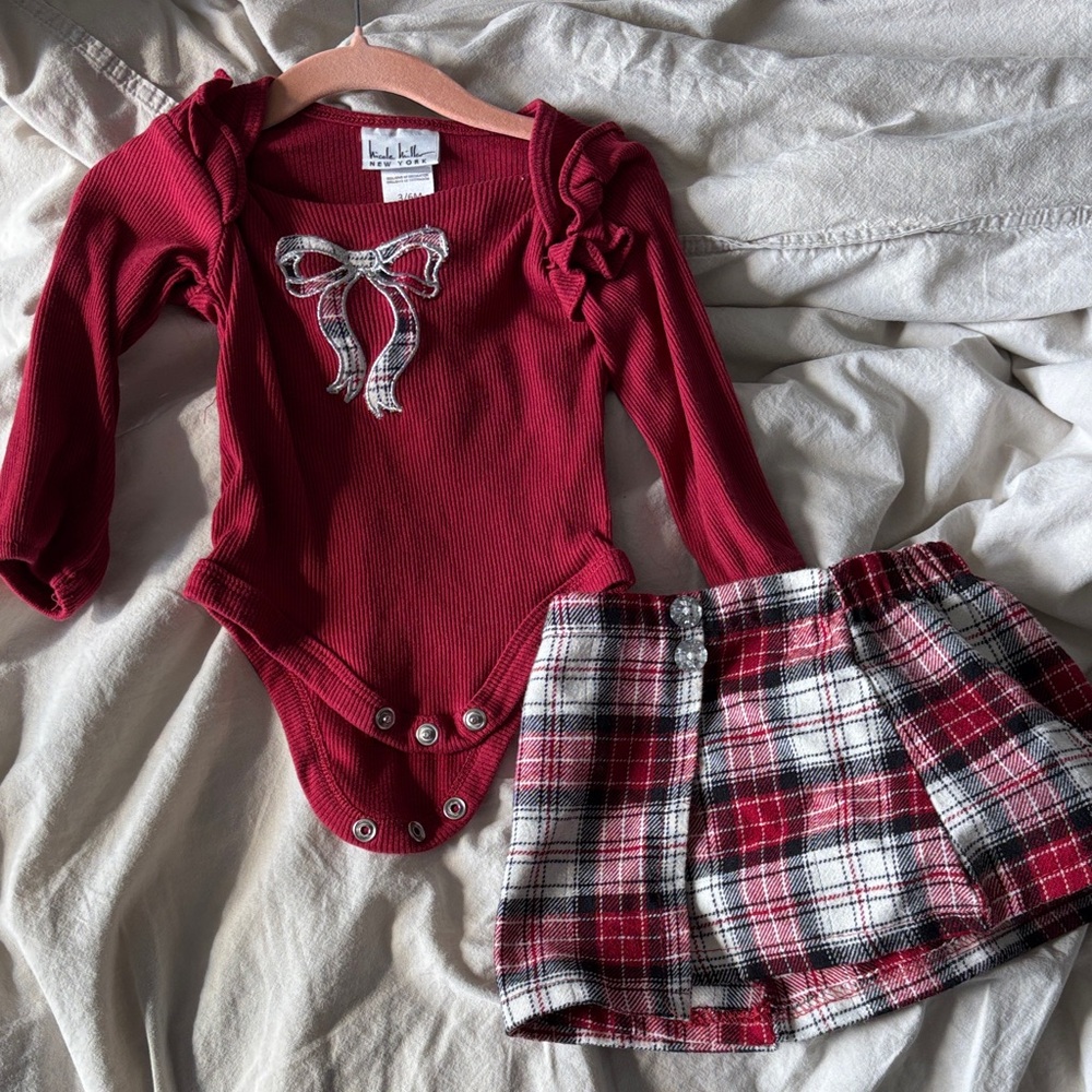 💃 Nicole Miller 3-6M Matching Plaid Set